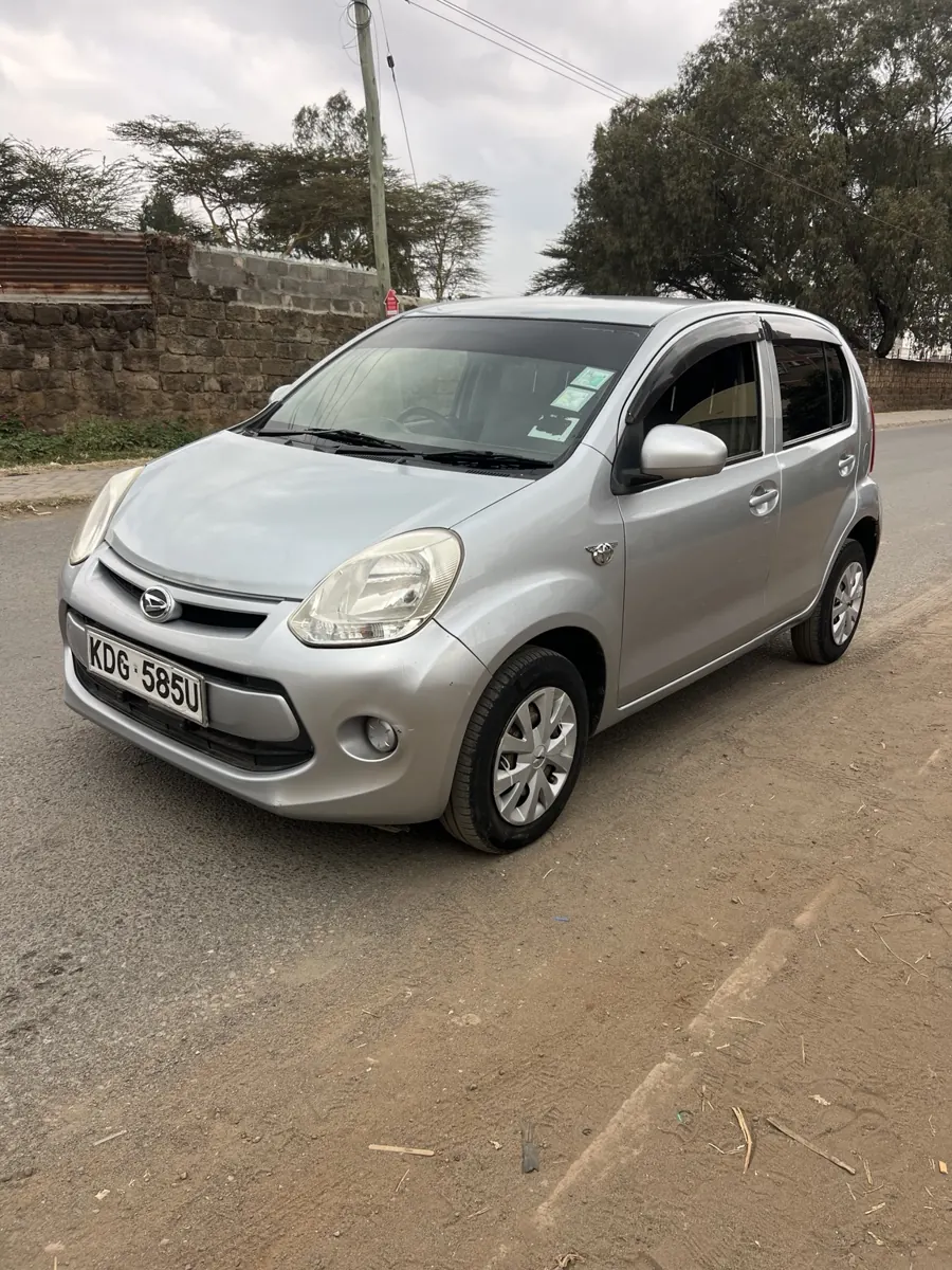 Silver Toyota Passo: front three-quarter view